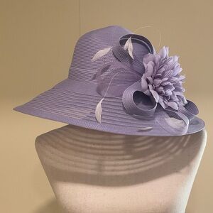 Vintage Plaza Suite Kettle Bucket Hat Church Wedding Derby Party Purple One Size